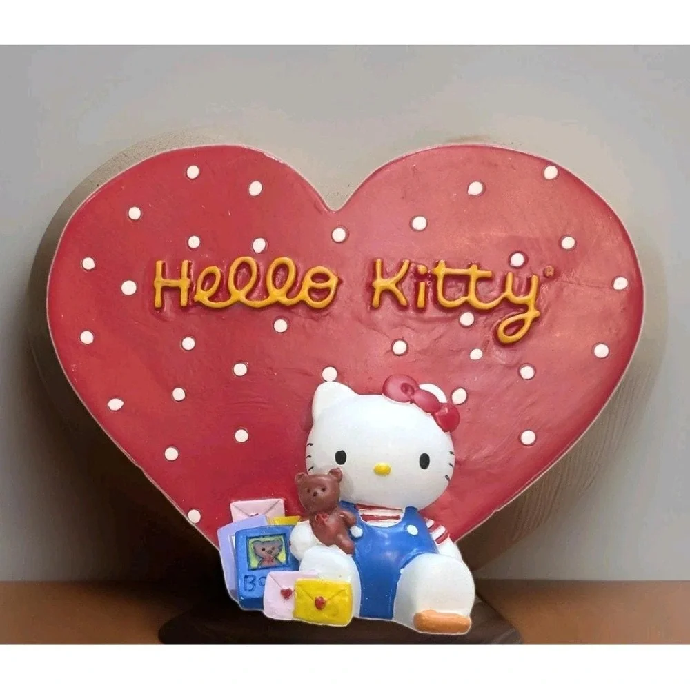 Vintage Hello Kitty Pencil Holder 1997 Red Heart Polkadot 1st Edition